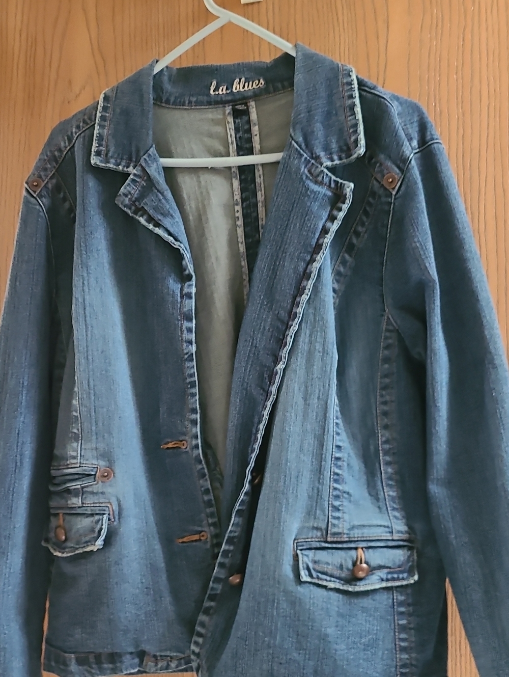 L.A. Blues Medium Wash Denim Blazer Jacket